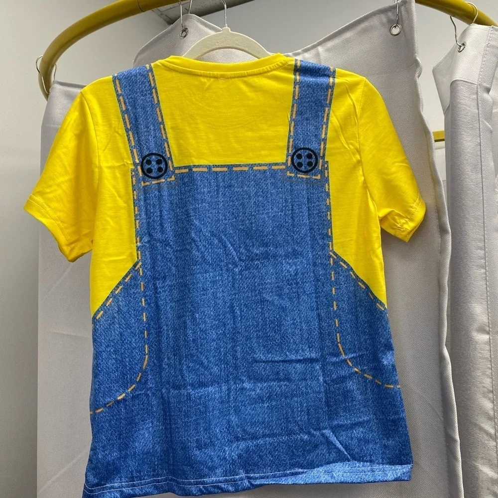 Kids Yellow and Blue Overalls T-Shirt